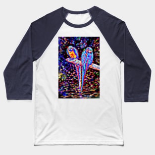 Two Electric Parrots Baseball T-Shirt